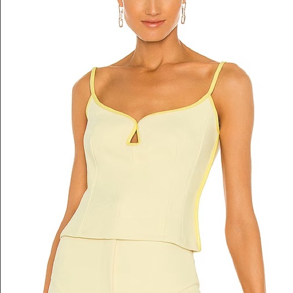 Paris Georgia Tops - Paris Georgia yellow Marlo top & Stovepipe Trousers - matching set